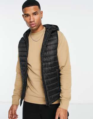 Selected Homme Padded Gilet In Black