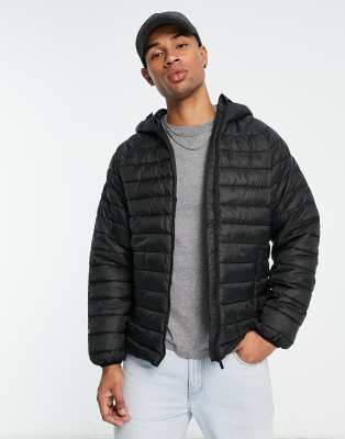 Selected Homme padded jacket in black - ASOS Price Checker
