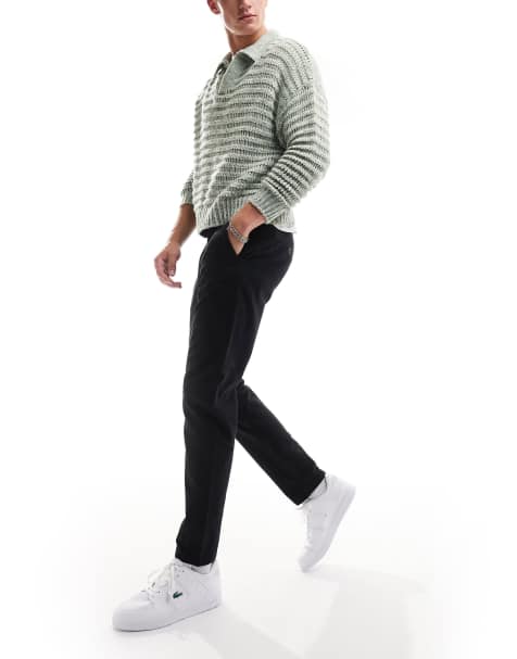 Selected Homme - Pantalon ajusté en tissu brossé - Gris foncé - view 1