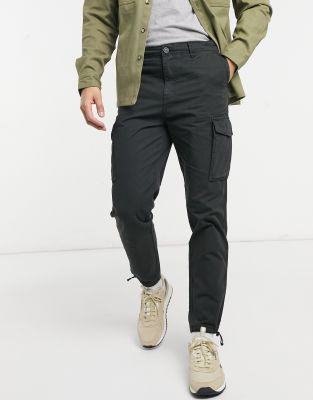 KAERE Pantalon Homme - avec poches cargo et ourlets côtelés Taille