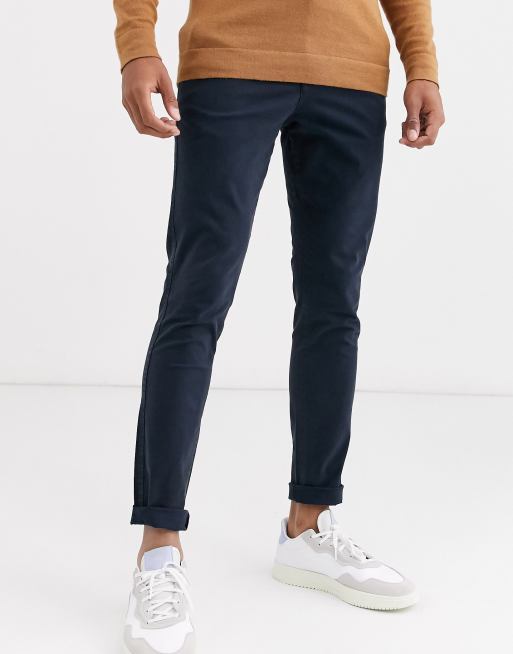 Selected Homme Pantalon Chino Coupe Skinny Bleu Marine Evesham Nj