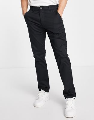 Selected Homme chinos in straight fit in black - ASOS Price Checker
