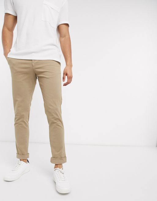 Selected Homme Pantalon chino stretch ajust Sable ASOS