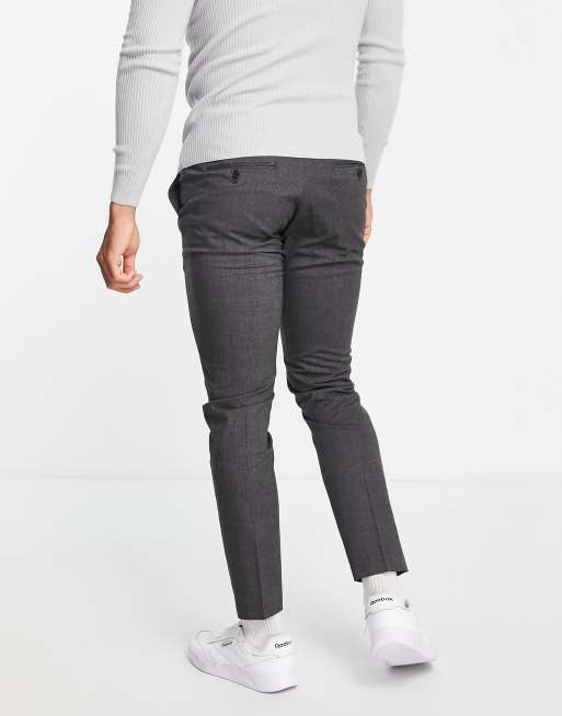 Pantalon gris best sale slim homme