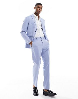 Selected Homme slim fit suit trouser in blue - ASOS Price Checker