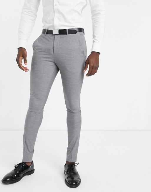 Selected Homme Pantalon De Costume Ajuste Gris Asos