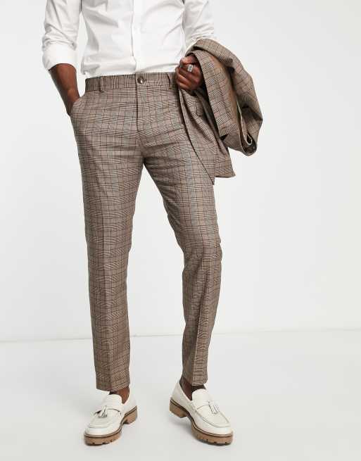 Pantalon costume 2025 carreaux homme