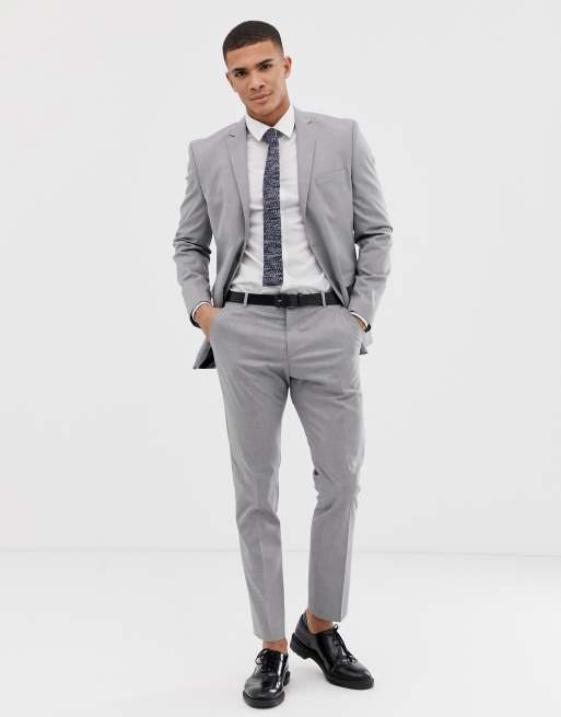 Selected Homme Pantalon De Costume Coupe Slim Stretch Gris Clair