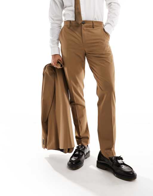 Pantalon de costume slim Beige