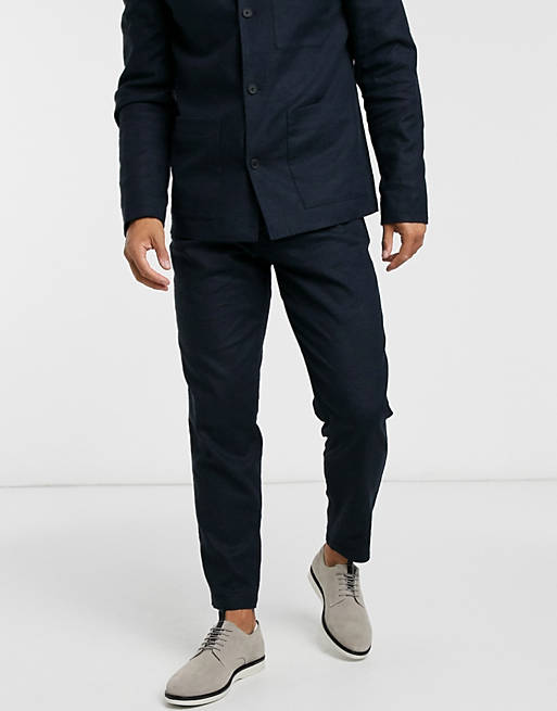 Meerway Pantalon Homme de Costume Chino à Coupe Droite Infroissable Flat-Front