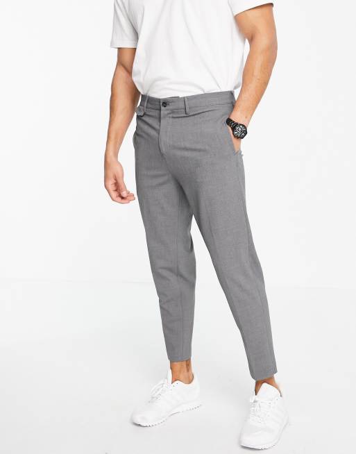 Selected Homme Pantalon de costume slim fusel Gris