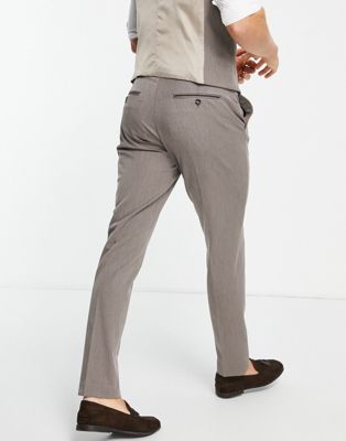 Pantalons de costume Selected Homme - Pantalon de costume slim - Marron