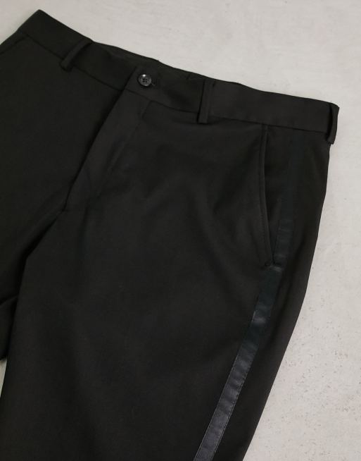 Pantalon De Smoking Dsquared2 Taille 34 - Noir, Soie/laine, Plissé, Neuf Avec étiquettes