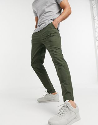  Selected Homme - Pantalon d'ensemble en coton biologique - Vert foncé