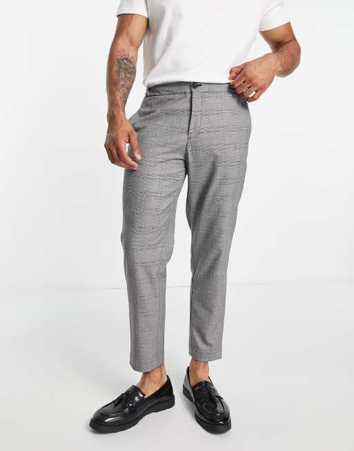 Pantalon gris homme discount carreaux