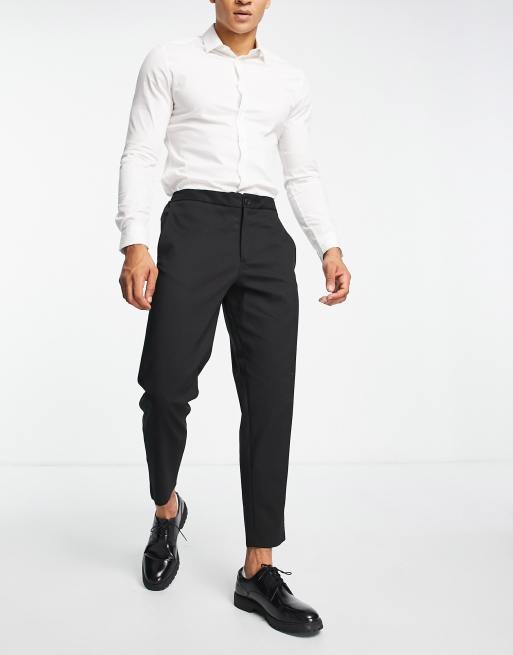 Selected Homme - Pantalon habillé coupe slim fuselé - Noir