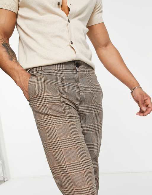 Selected Homme Pantalon habill coupe slim fusel e carreaux