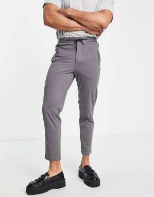 Selected Homme - Pantalon habillé coupe slim - Gris