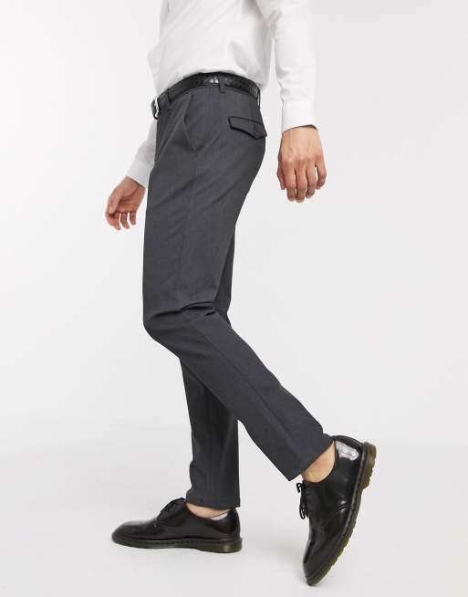 Selected Homme - Pantalon habillé super stretch coupe slim - Gris