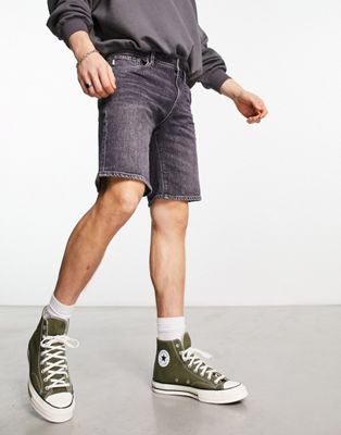 Selected Homme cotton mix denim short in washed black - ASOS Price Checker