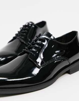derby homme noir vernis