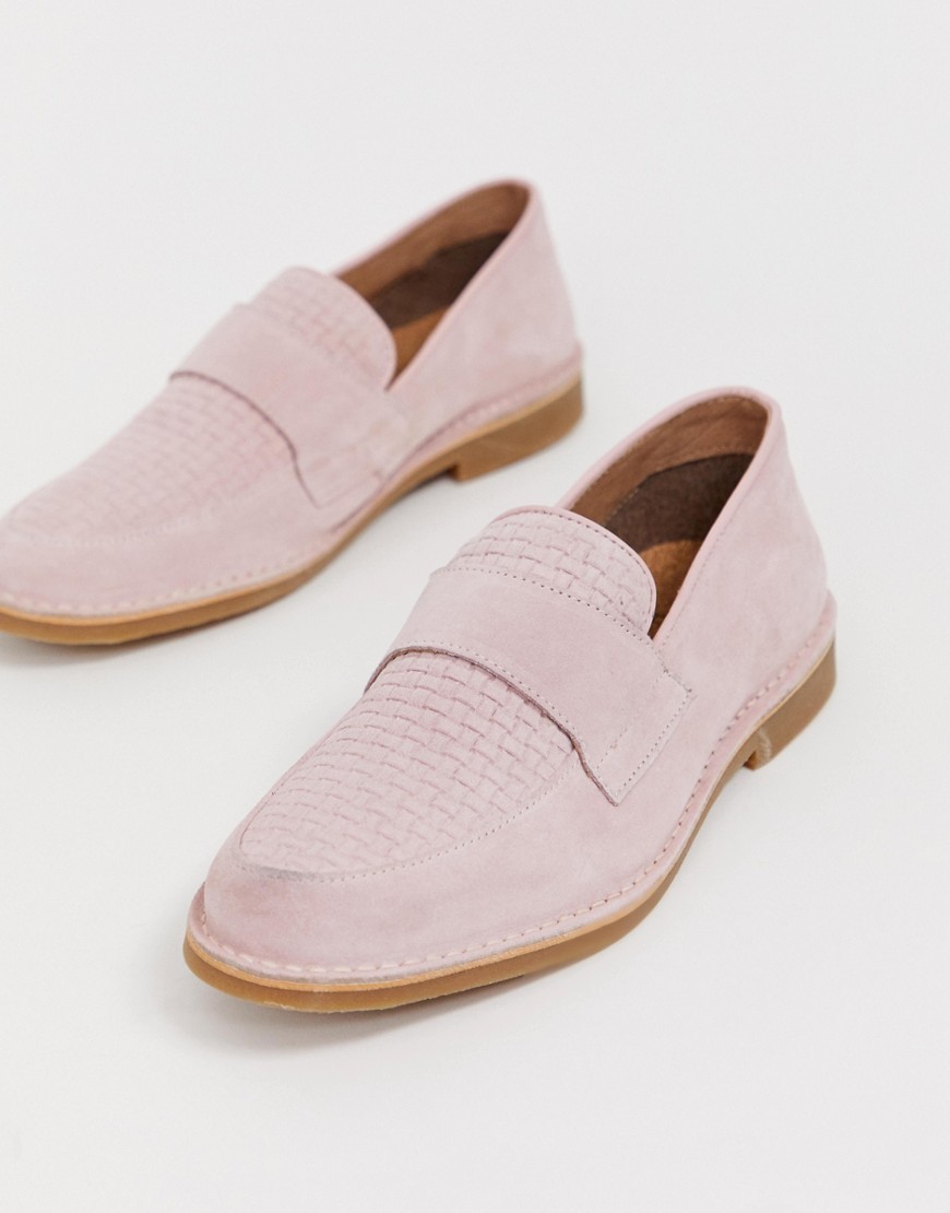 Selected Homme penny loafer in pink