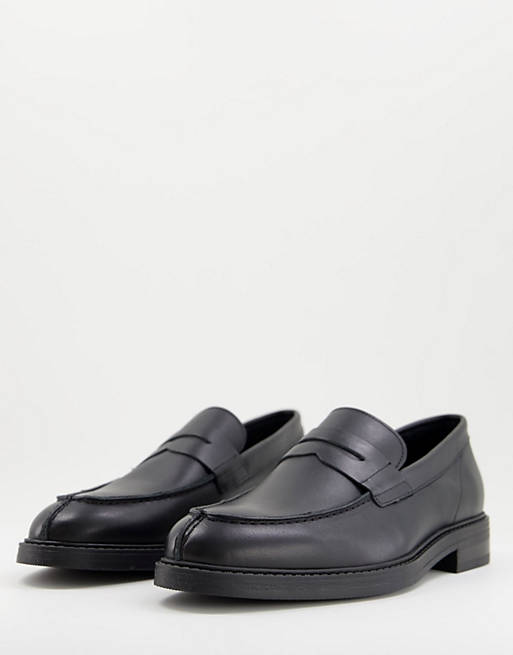 Selected Homme - Penny loafers van leer in zwart
