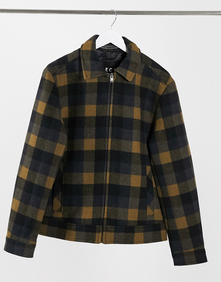 Selected Homme plaid harrington in recycled wool-Multi