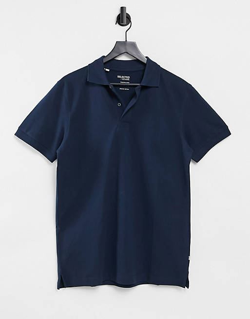 Men Selected Homme polo in navy 