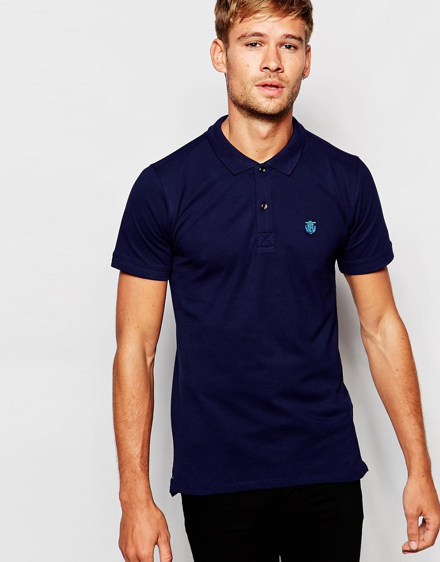 Selected Homme - Polo in piqué-Blu