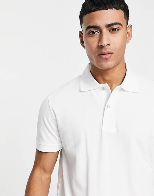 Selected Homme polo in white | ASOS