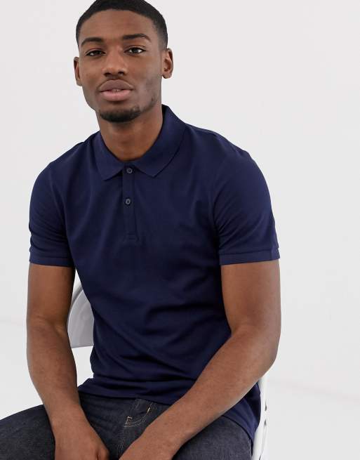 Selected Homme polo shirt in navy ASOS