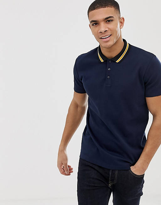 Selected Homme polo shirt with tipping collar | ASOS