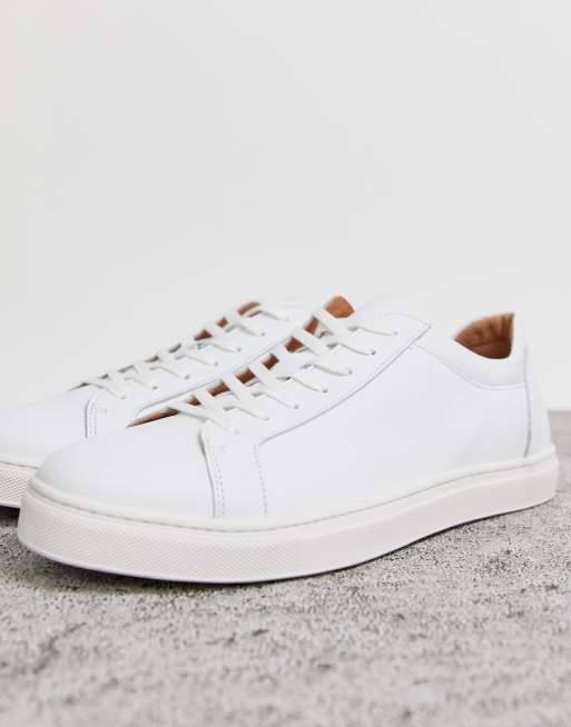 Selected Homme - Premium - Baskets en cuir - Blanc | ASOS