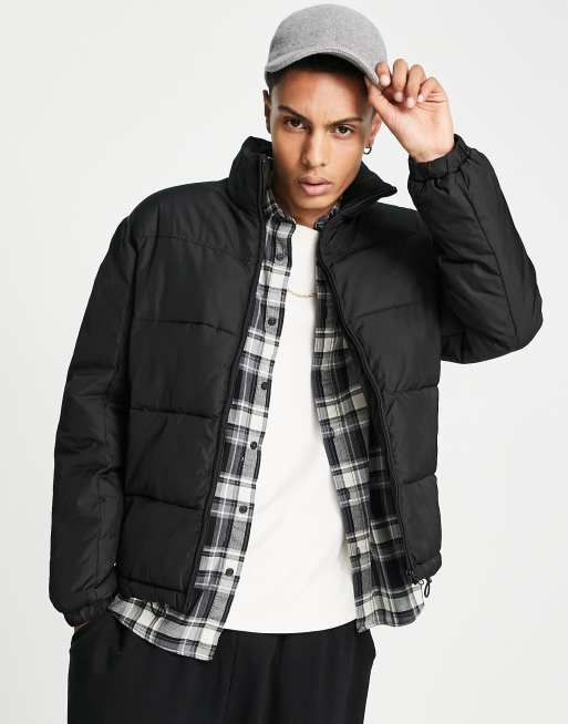 Selected Homme puffer jacket in black ASOS