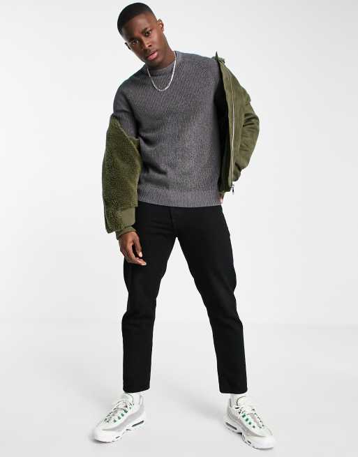 Selected Homme - Pull côtelé épais - Gris chiné, 4 de 4