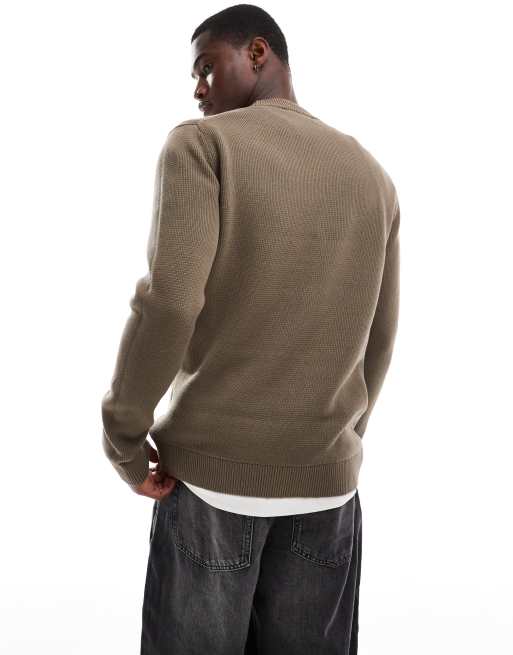 Selected Homme Pull ras de cou texture Marron ASOS