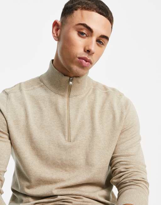 Quarter best sale zip beige