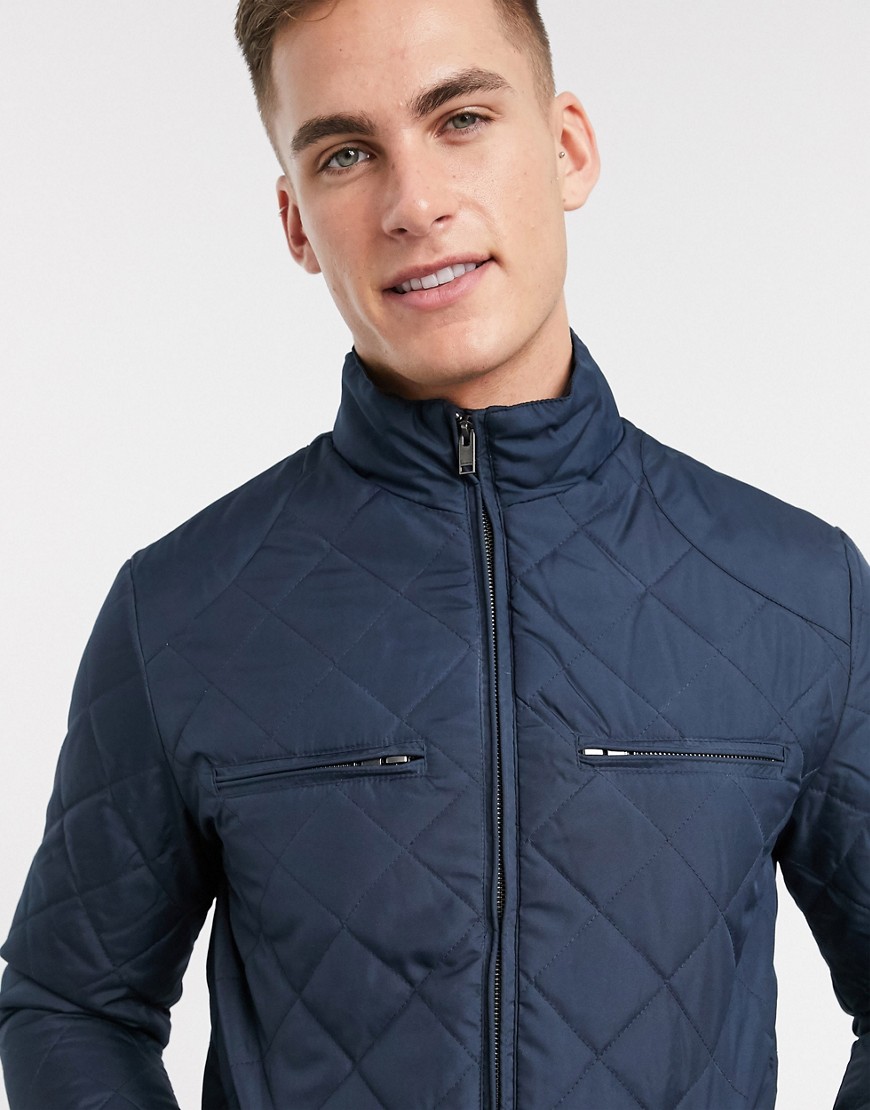 Selected Homme quilted jacket-Blue