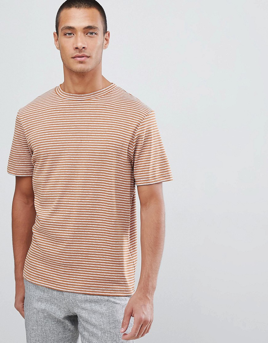 Selected Homme - Randig t-shirt-Orange