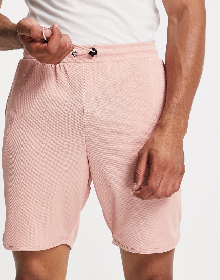 Selected Homme recycled poly shorts in pink
