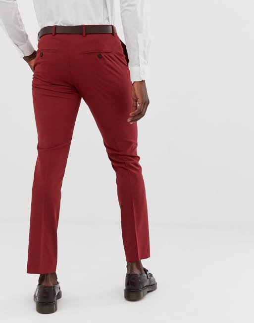 Express red 2025 dress pants