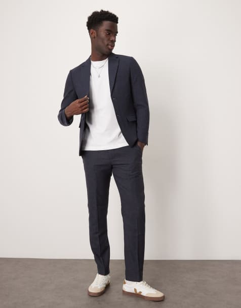 Selected Homme - Reed - Marineblåt jakkesæt i uldblanding - view 1