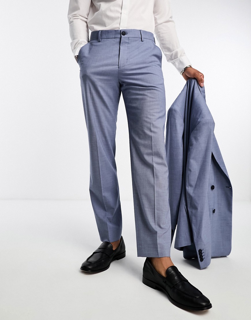 Selected Homme regular fit suit pants in blue