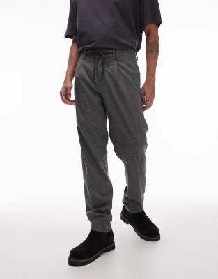 regular tapered pants in gray