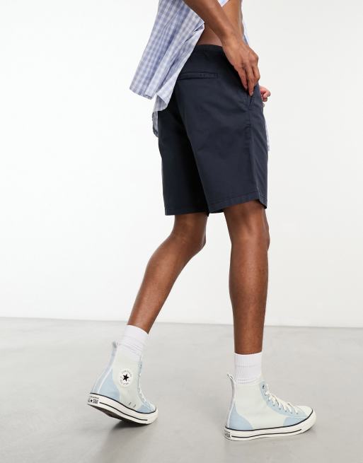 Selected Homme loose fit chino shorts in navy