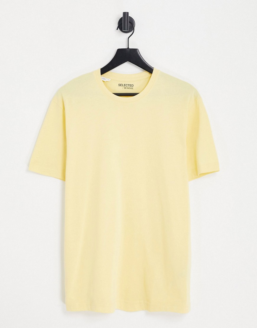 Selected Homme relaxed fit t-shirt in yellow