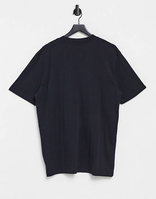 Men Selected Homme relaxed t-shirt in heavy organic cotton black 