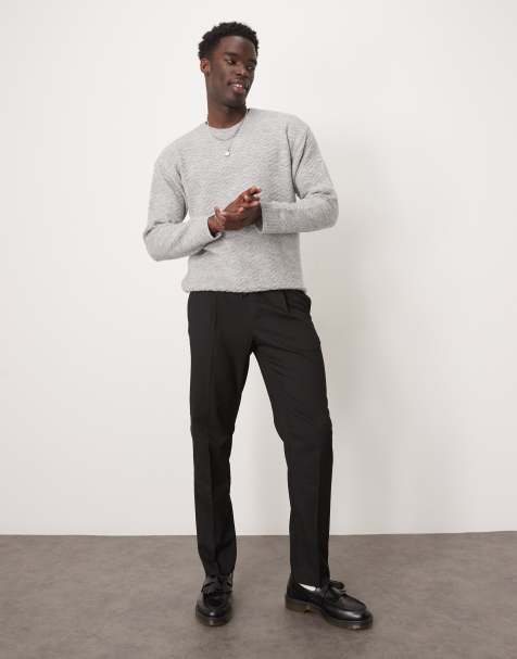 Selected Homme relaxed tapered fit waistband trouser in black - view 1
