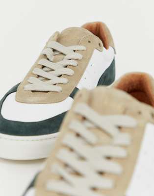 retro leather sneakers